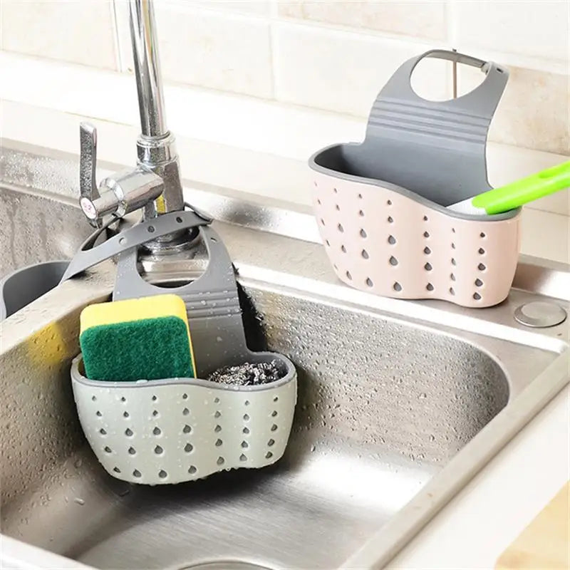Double Sink Hanging Basket – Sponge & Draining Organizer Sink Storage Basket Axl