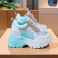 Women's Chunky Platform Sneakers – Breathable Wedge Sport Shoes Platform Sneakers Axl green 37