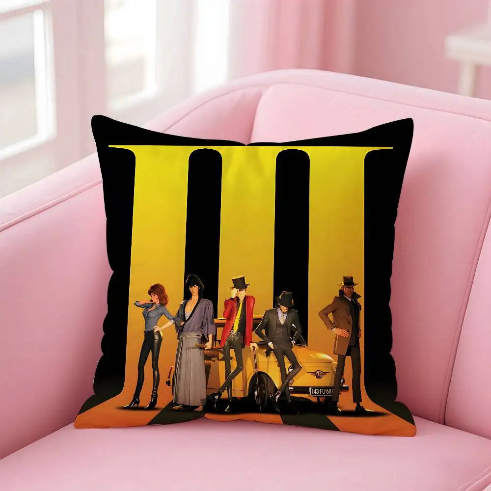 Lupin the Third Anime Pillowcase – Printed Sofa Cushion Cover Anime Cushion Cover Axl 45X45cm z9