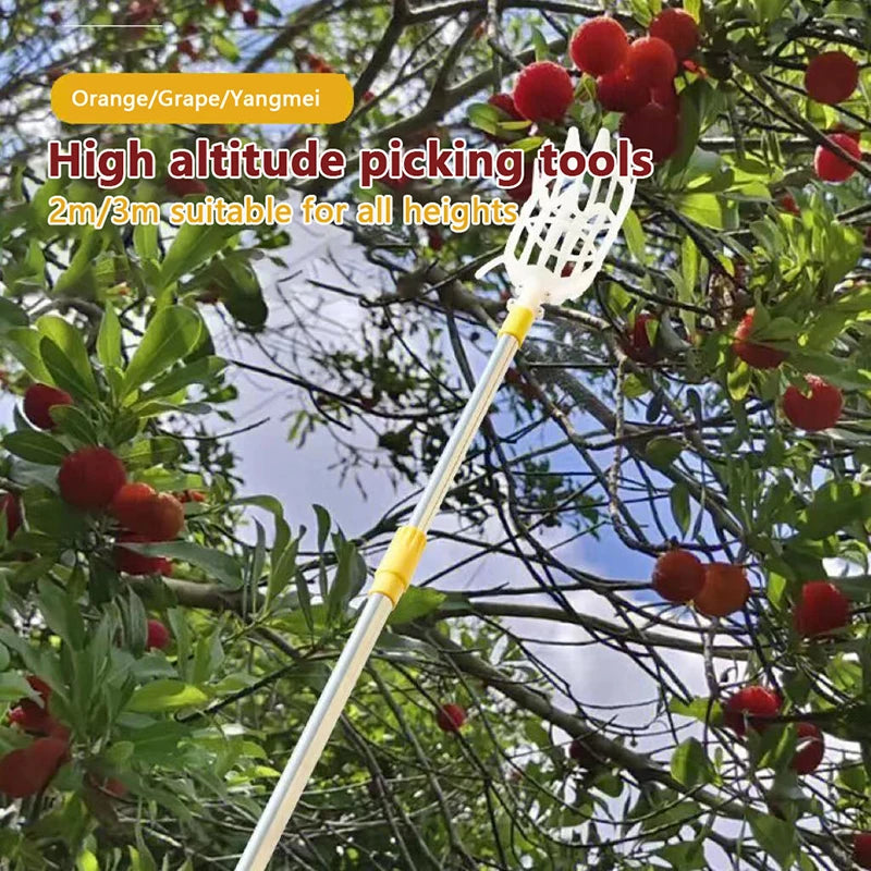 High-Altitude Fruit Picker Tool – Basket Head Garden Harvester Fruit Picker Tool Axl