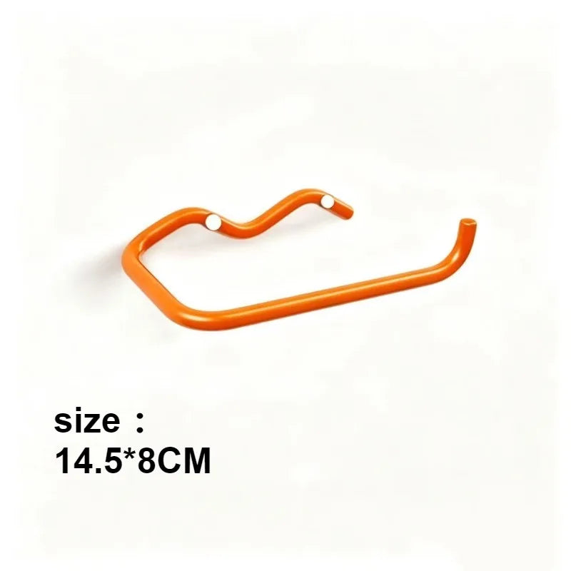 Metal Bathroom Wall-Mount Paper & Towel Holder Organizer Bathroom Towel Holder Axl Orange