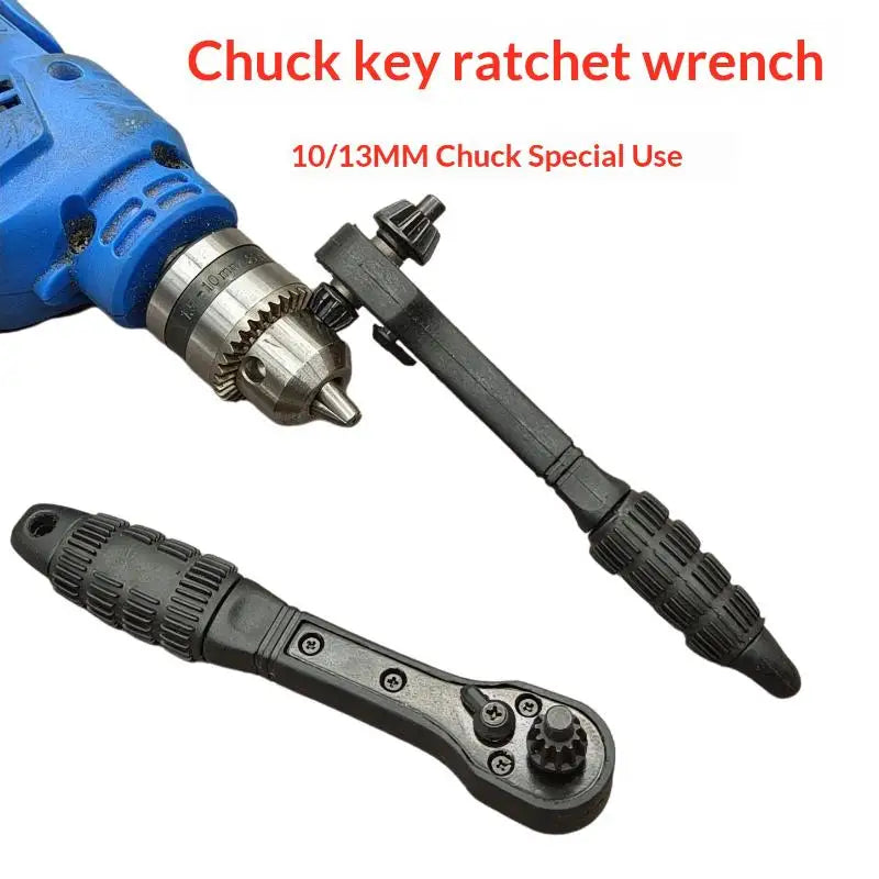 2-in-1 Ratchet Drill Chuck Key Wrench for Power Tools Drill Chuck Wrench Axl