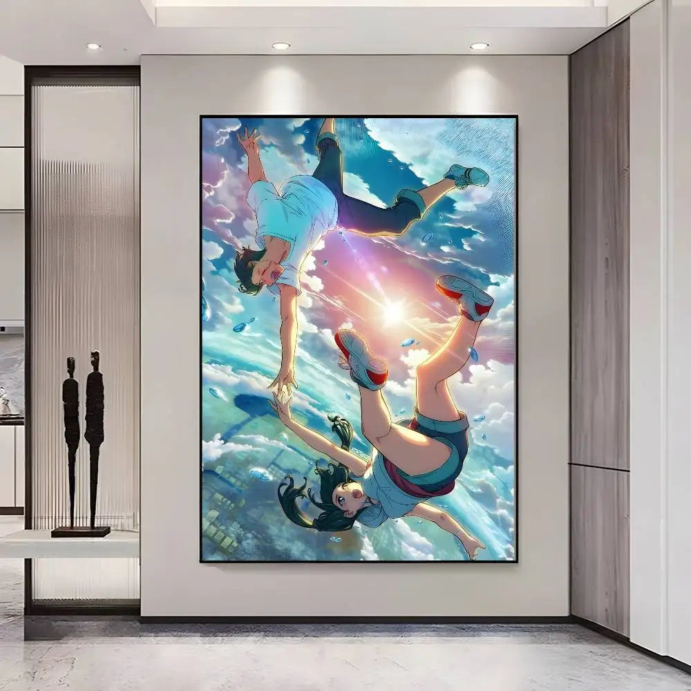 Weathering With You HD Wall Poster – Self-Adhesive Waterproof Wall Art Poster Axl z8 50X70cmNoframe