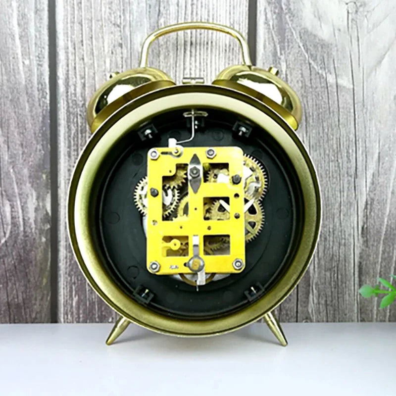 Vintage Gold Mechanical Alarm Clock – Chick Pecking Décor Mechanical Alarm Clock Axl