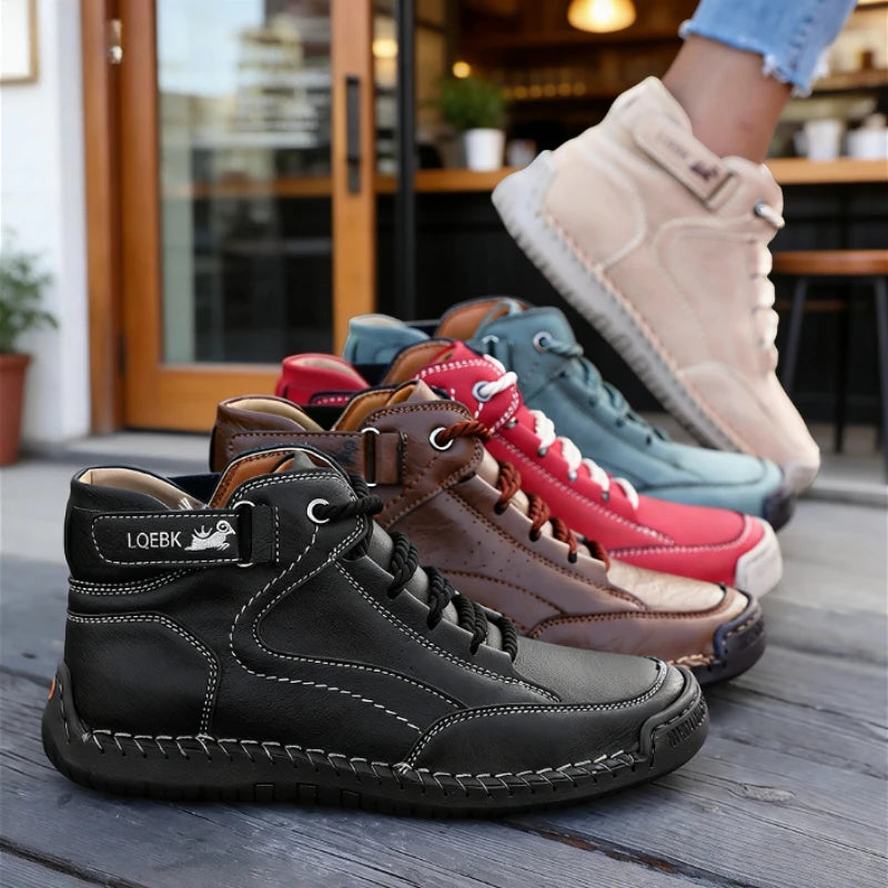 Women's Waterproof Mid-Top Retro Sneaker Boots | ZULIWAGN Mid-Top Sneaker Boots Axl