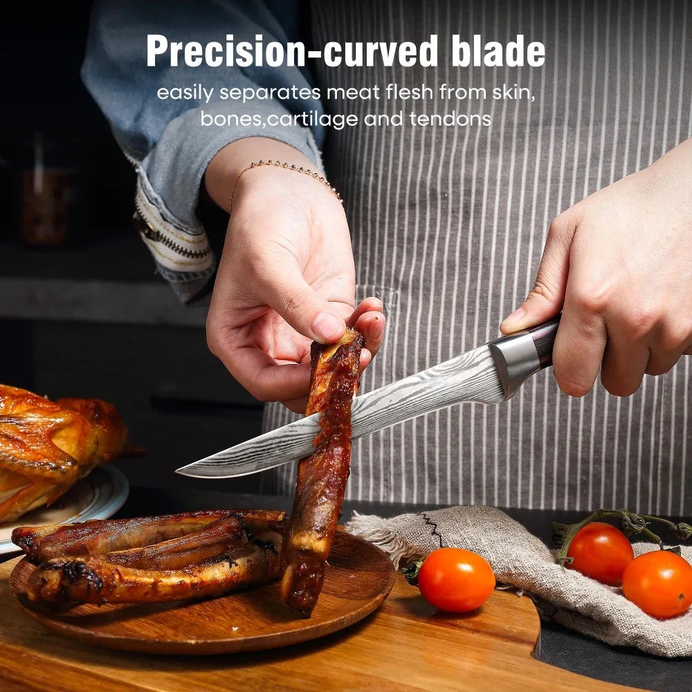 6-Inch Japanese Forged Chef Knife – Alloy Steel, Wooden Handle Chef Knife Axl