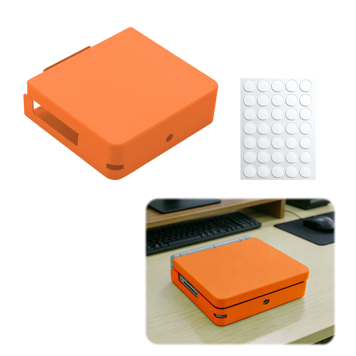 Anbernic RG34XXSP Protective Case – Dustproof PLA Shell Game Console Case Axl Orange