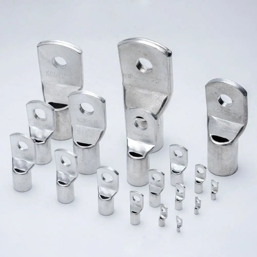 10Pcs SC Type Tinned Copper Ring Terminal Crimp Lug Kit Ring Terminal Crimp Lugs Axl
