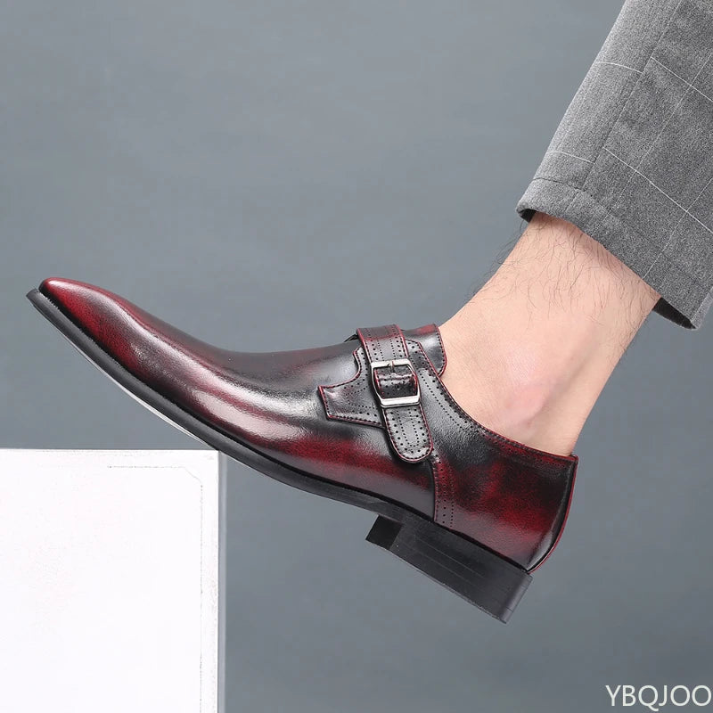 YBQJOO Men's Slip-On Dress Loafers | British Style Plus Size Men's Dress Loafers Axl