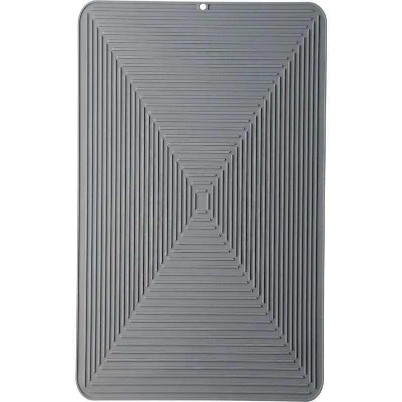 Leeseph Silicone Sink Pad – Non-Slip Heat Resistant Drying Mat Silicone Drying Mat Axl B M Rectangular