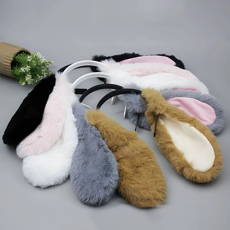 Plush Bunny Ears Headband – Cosplay & Party Hair Accessory Costume Headband Axl