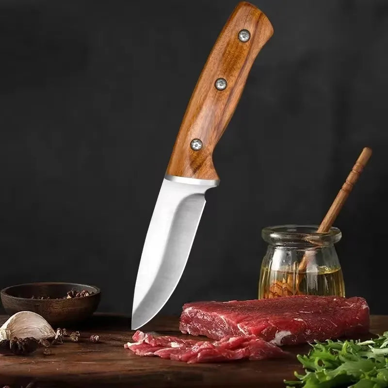 Handmade Forged Kitchen Knife – Stainless Steel & Wood Handle Kitchen Knife Axl