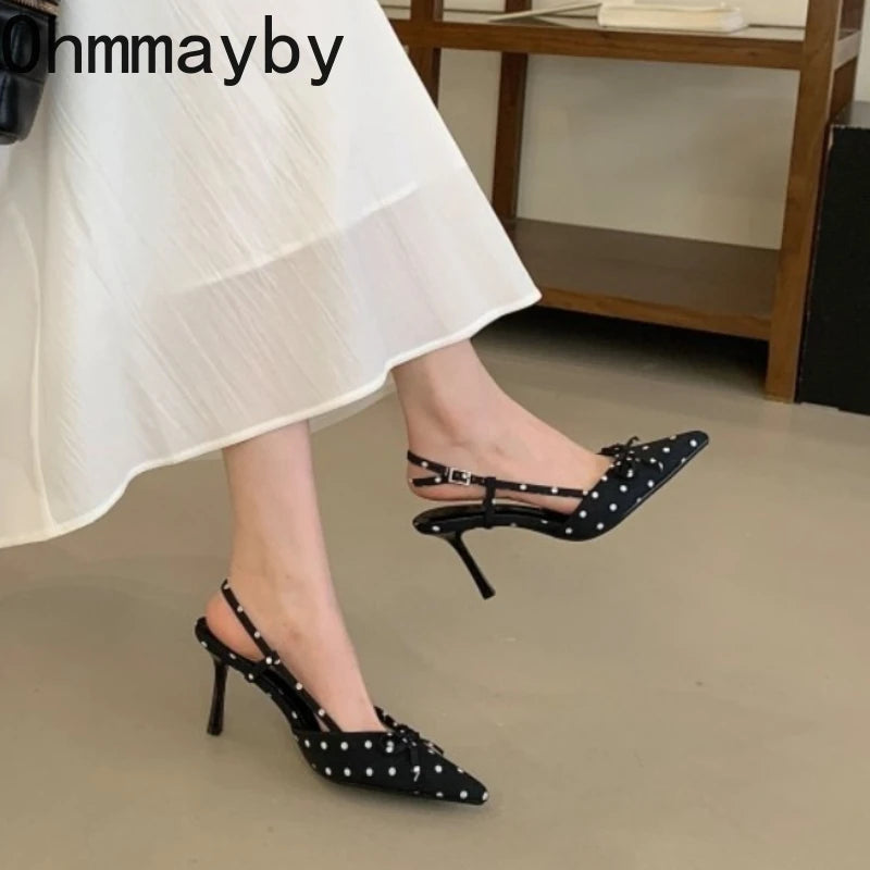 Women's Satin Butterfly-Knot High Heel Sandals | Party Mules High Heel Sandals Axl
