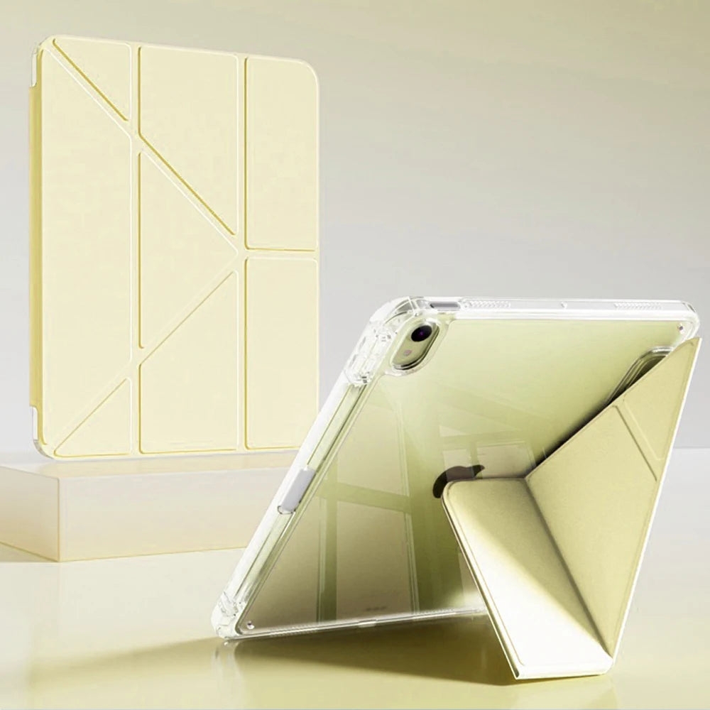 Y-Shape iPad Case | Pencil Holder & Multi-Angle Stand Tablet Case Axl Lemon Yellow ipad mini 6 7