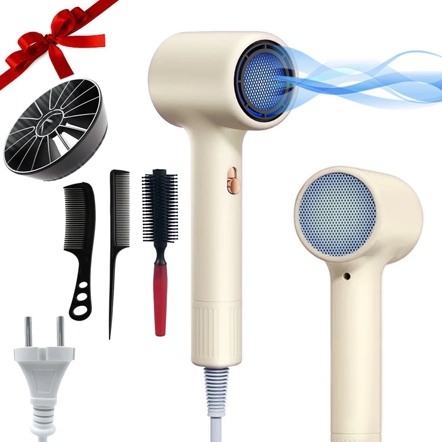 ONEKA 2000W Ionic Hair Dryer with Diffuser | Fast Drying Ionic Hair Dryer Axl Beige EU