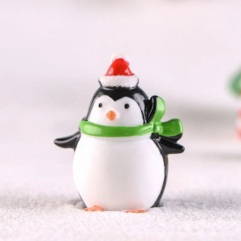 4-Pack Mini Resin Penguin Figurines | Bonsai & Garden Decor Resin Figurines Axl