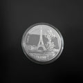 Paris Eiffel Tower Commemorative Coin | Metal Travel Keepsake Commemorative Coin Axl silvery 1PCS
