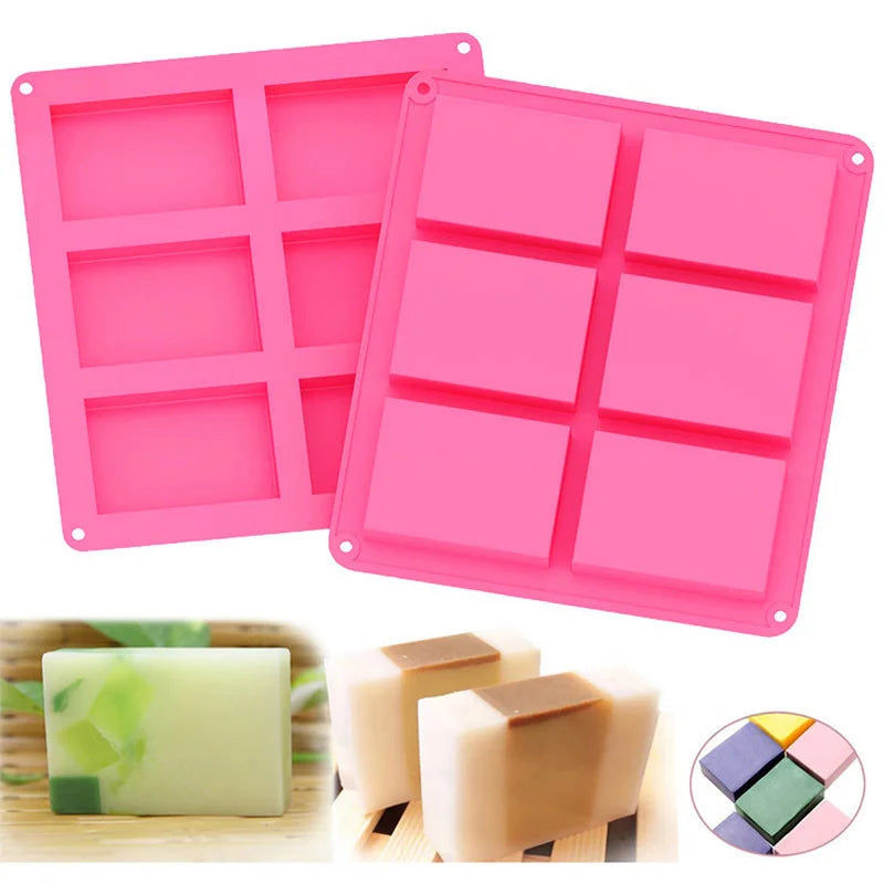 Rectangular Silicone Soap Mold – DIY Cold Process Soap Making Silicone Soap Mold Axl