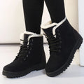 Women's Fur-Lined Ankle Boots – Winter Snow Boots with Heel Women's Ankle Boots Axl Black 42