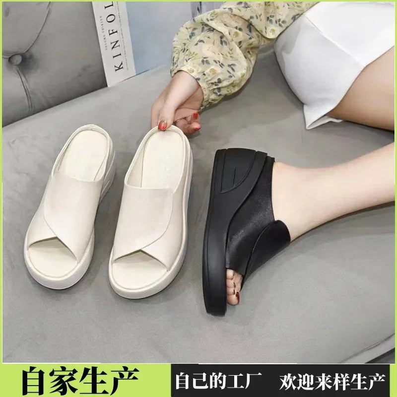 Women's Wedge Platform Slide Sandals – Open Toe Slippers Wedge Slide Sandals Axl