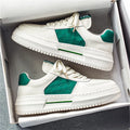 Men's Platform Casual Sneakers – Lace-Up Leather Skate Shoes Men's Casual Sneakers Axl green 43