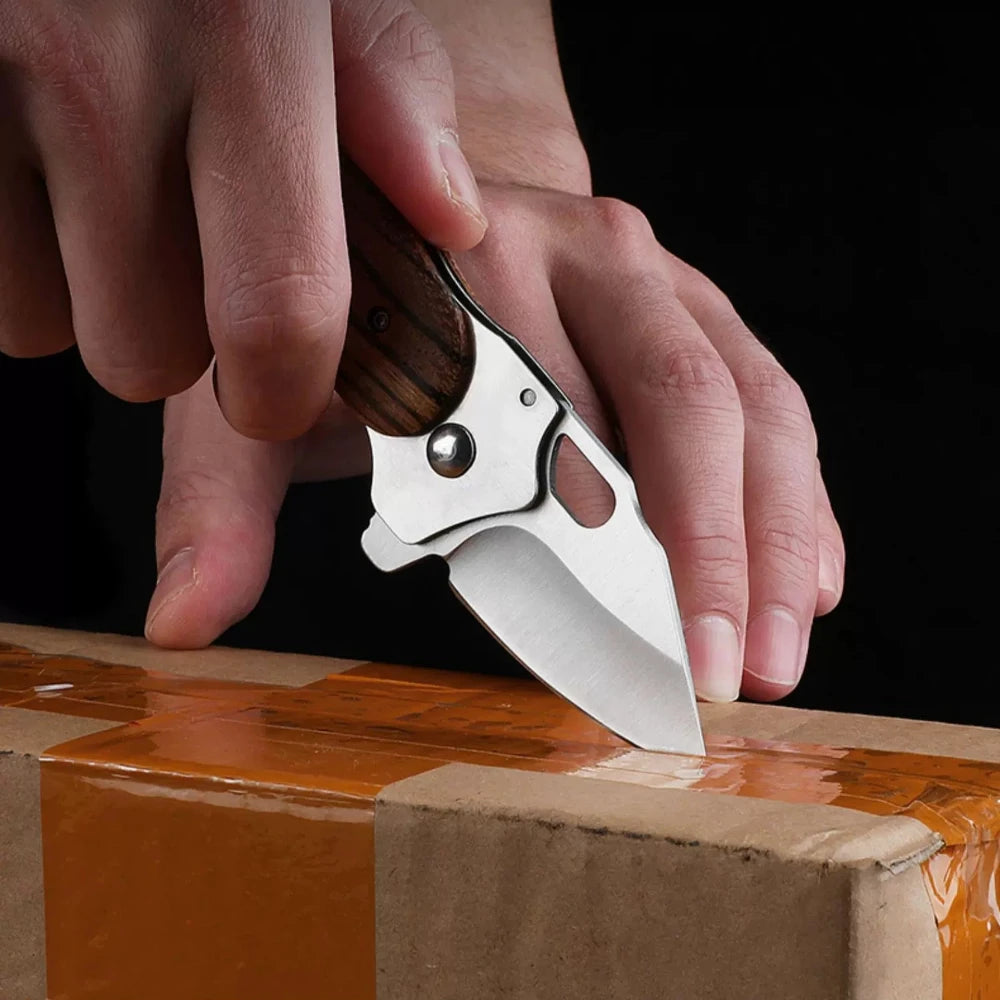Mini Folding Pocket Knife – Stainless Steel Camping Keychain Blade Folding Pocket Knife Axl