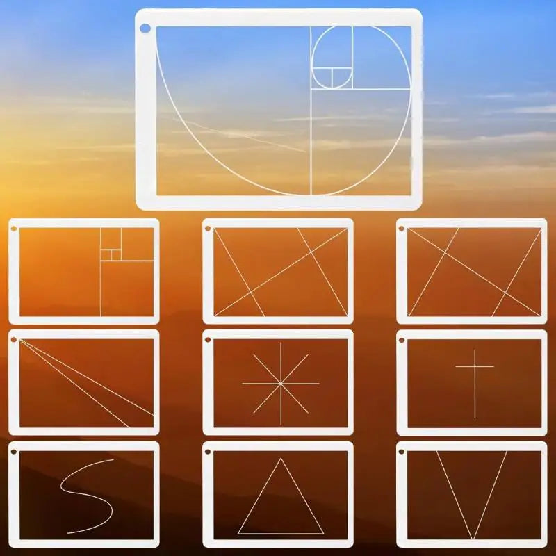 Fibonacci Golden Ratio Viewfinder – Photo Composition Ruler Photography Composition Tool Axl