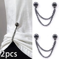 2Pcs Magnetic Clothes Clips – Chain Metal Garment Fastener Garment Fastener Clips Axl one size C