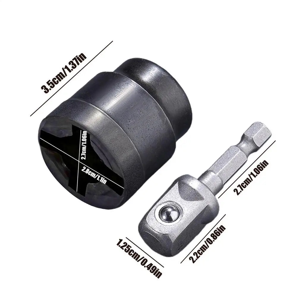 Heavy-Duty Scissor Jack Socket Adapter – Rust-Resistant Tool Jack Socket Adapter Axl Black