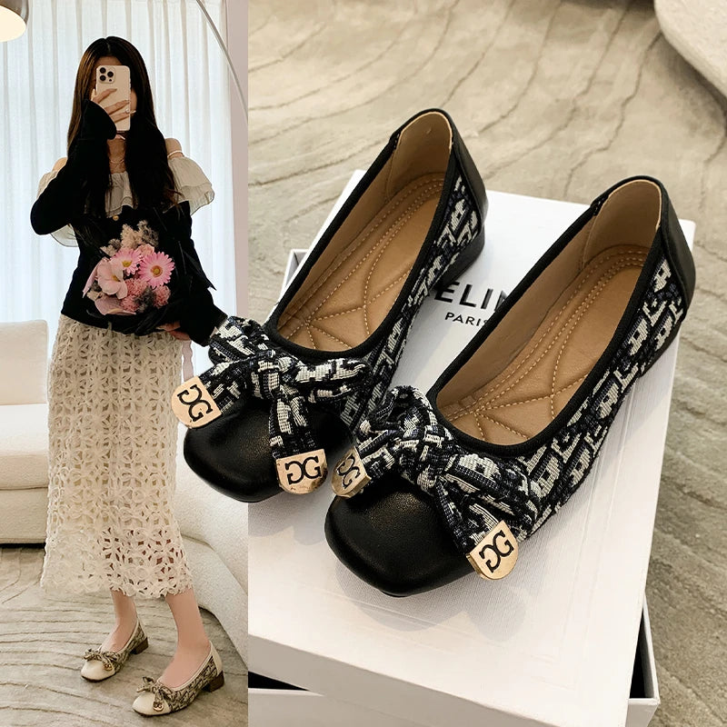 UXST Women's Mary Jane Flats – Butterfly-Knot Casual Pumps Mary Jane Flats Axl