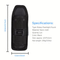 Tactical Oxford Flashlight Holster with Rotating Waist Strap Flashlight Holster Case Axl Black