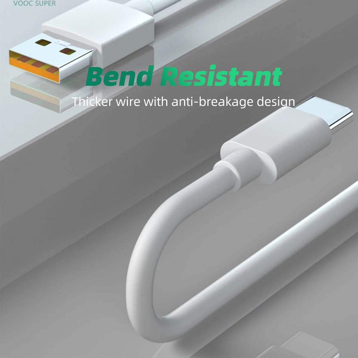 65W USB-C Fast Charging Cable 6.5A for OPPO Realme OnePlus USB-C Charging Cable Axl