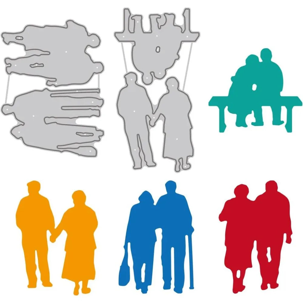 Couple Cutting Dies – Man & Woman Embossing Stencils for Cards Craft Cutting Dies Axl AECH04-18765