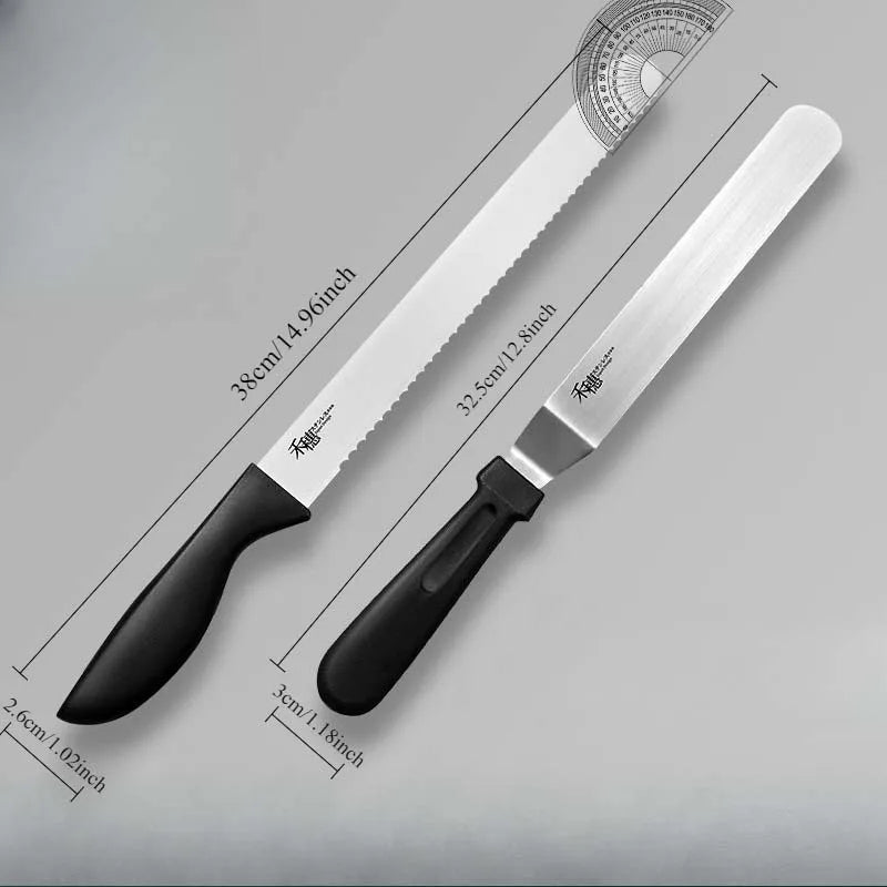 Serrated Bread Knife Stainless Steel – Cake & Sandwich Slicer Serrated Bread Knife Axl