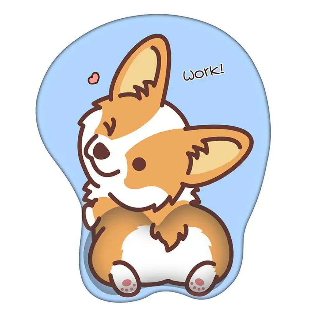 Cute Corgi Mouse Pad – Ergonomic Silicone Wrist Rest Wrist Rest Mouse Pad Axl