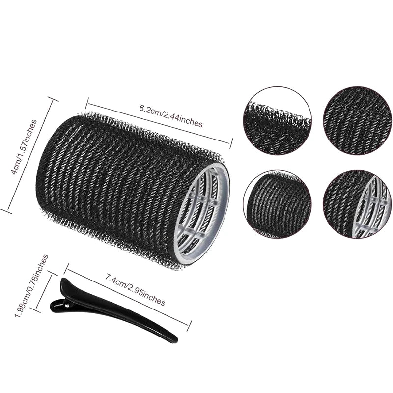 Self-Grip Hair Rollers 12Pc + Clips – No-Heat DIY Curlers Hair Rollers Set Axl