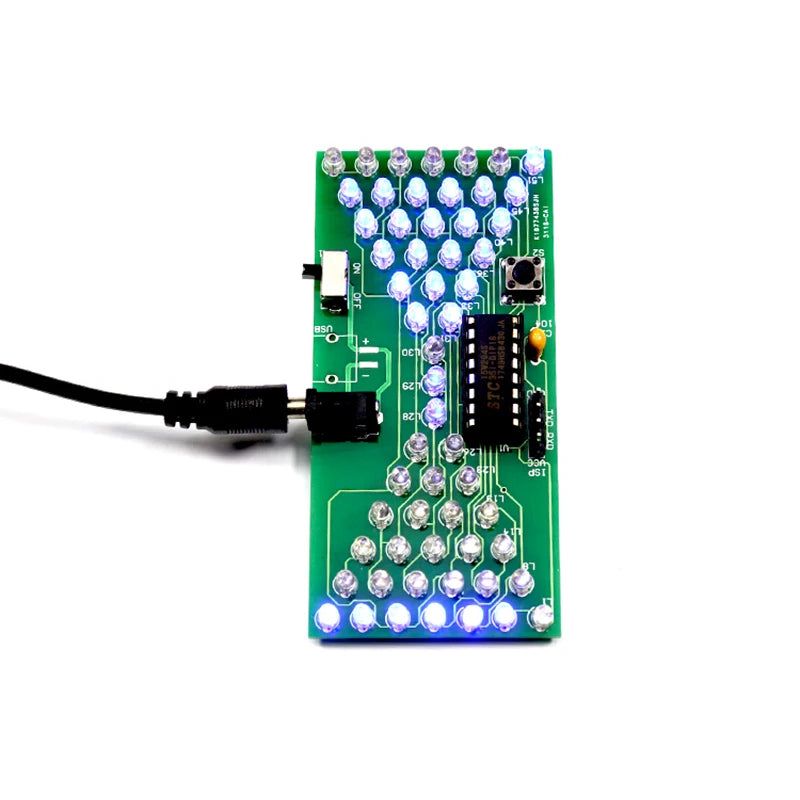 LED Electronic Hourglass DIY Soldering Kit – 57 LEDs, 5V DIY Electronics Kit Axl