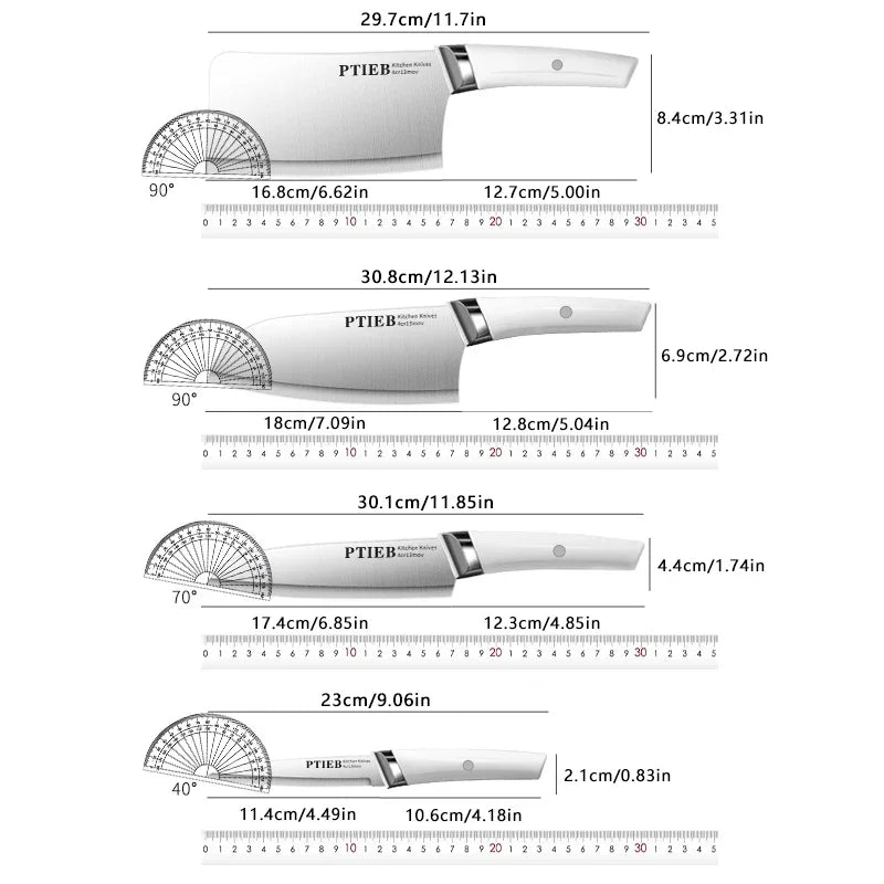 PLYS 6-Piece Professional Kitchen Knife Set – German Steel Kitchen Knife Set Axl