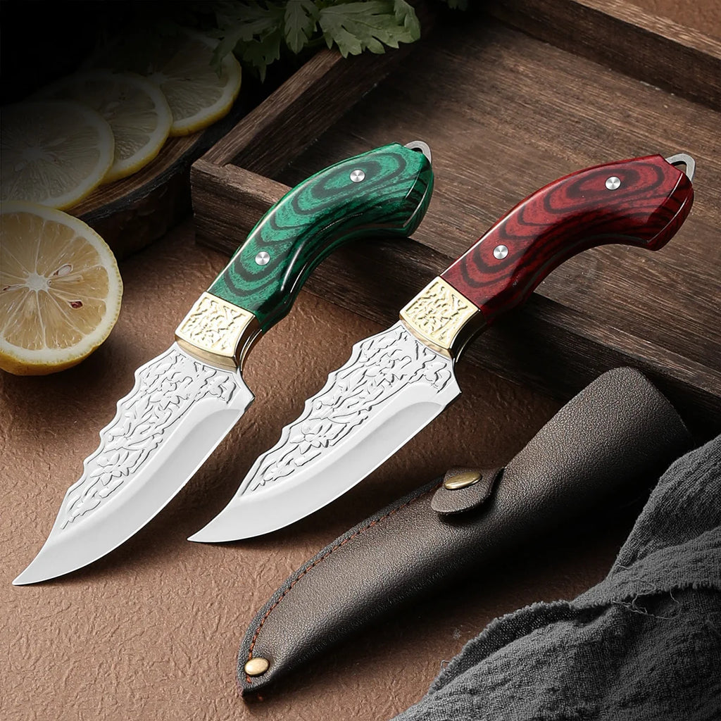 SHENJIU Professional Kitchen Knife with Sheath | Stainless Steel Kitchen Knife Axl