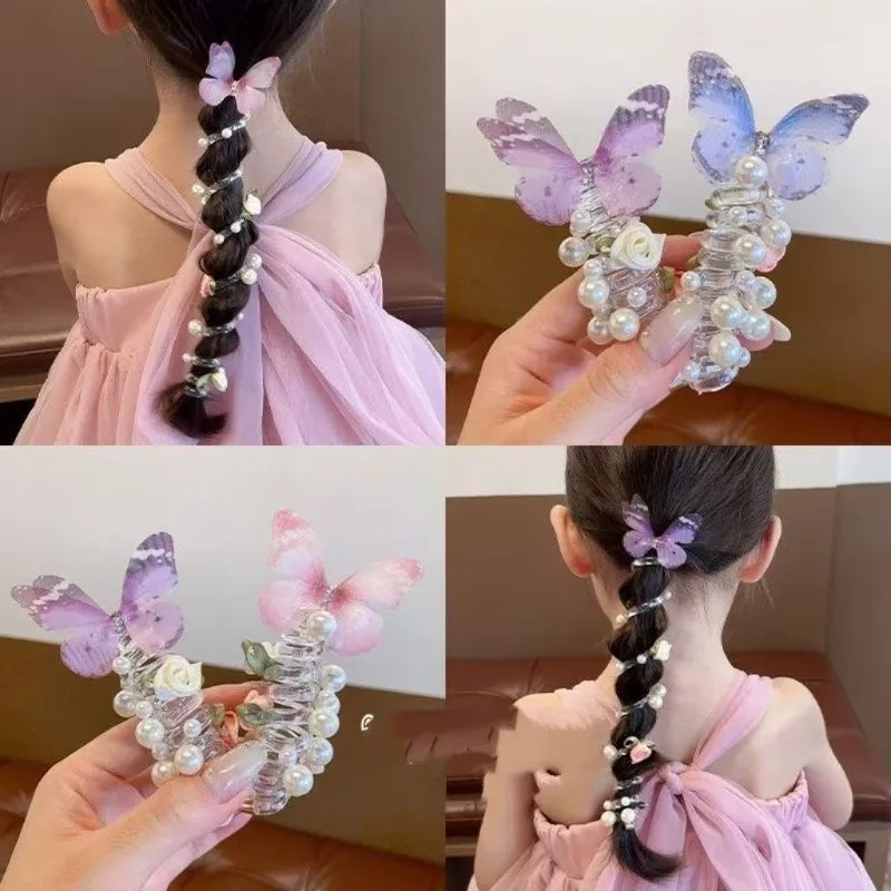 Mesh Butterfly Headbands for Girls – Floral Round Design Butterfly Headband Axl