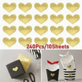 240 Golden Heart Sealing Stickers – Cake Candy Baking Gift Labels Craft Sealing Stickers Axl A