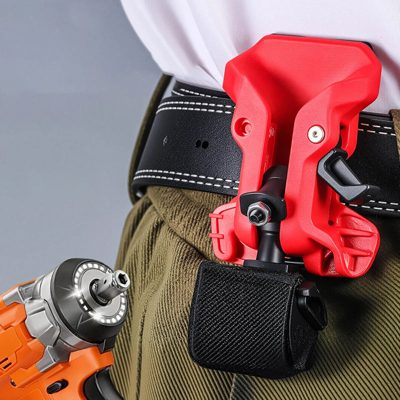 Self-Locking Drill Holder Belt Clip | Quick Release Tool Hook Tool Belt Clip Axl
