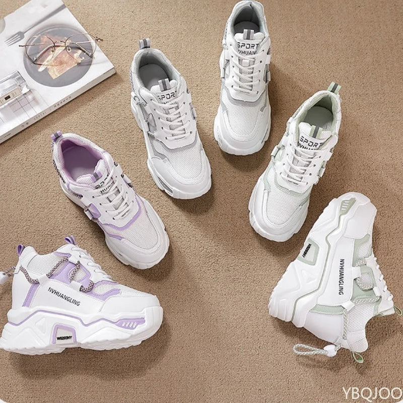 Women's Thick Sole Height Increasing Casual Sneakers Platform Sneakers Axl