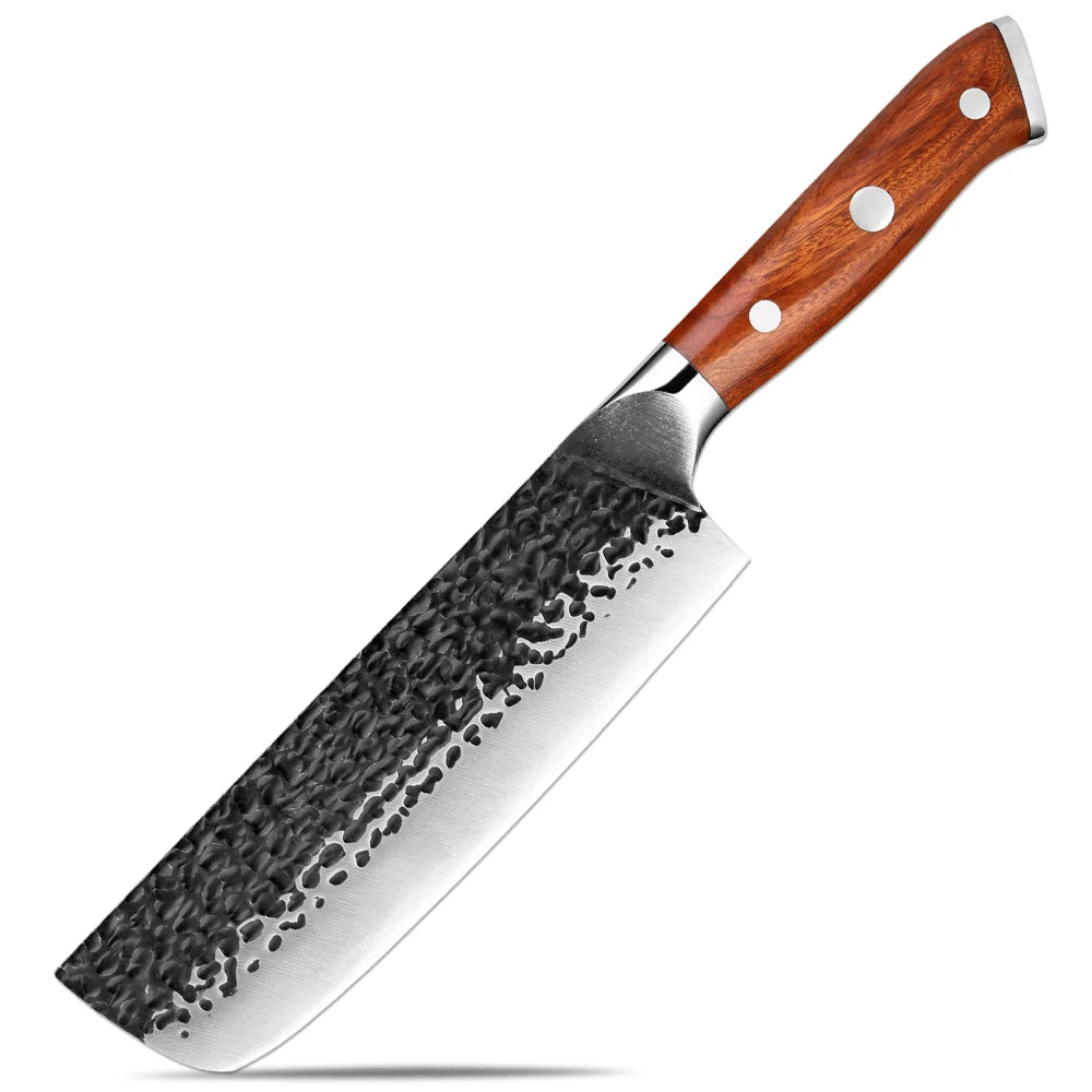 XITUO 7" Nakiri Knife – Japanese Vegetable Cleaver Pakkawood Nakiri Vegetable Knife Axl Nakiri Knife