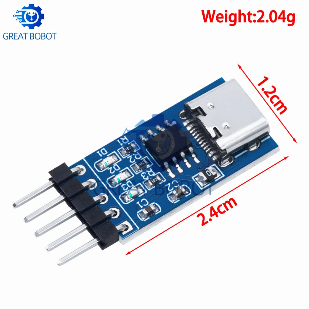 USB Type-C to TTL CH340N Serial Adapter Module 5V/3.3V USB Serial Adapter Axl