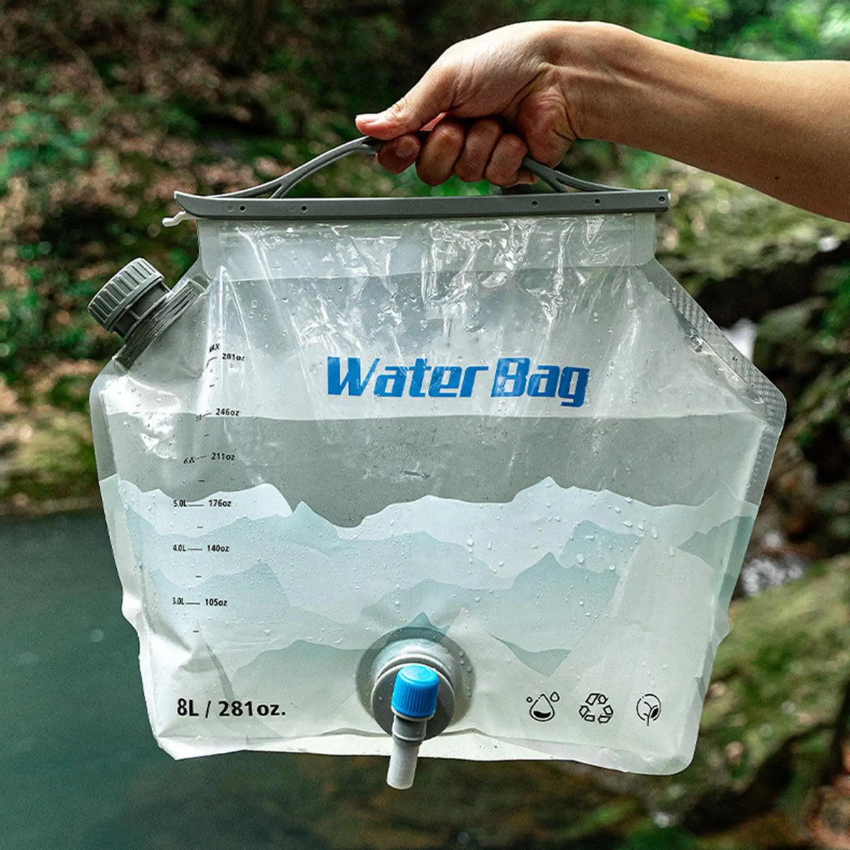8L Foldable Camping Water Container Bag – Portable Canteen Foldable Water Container Axl