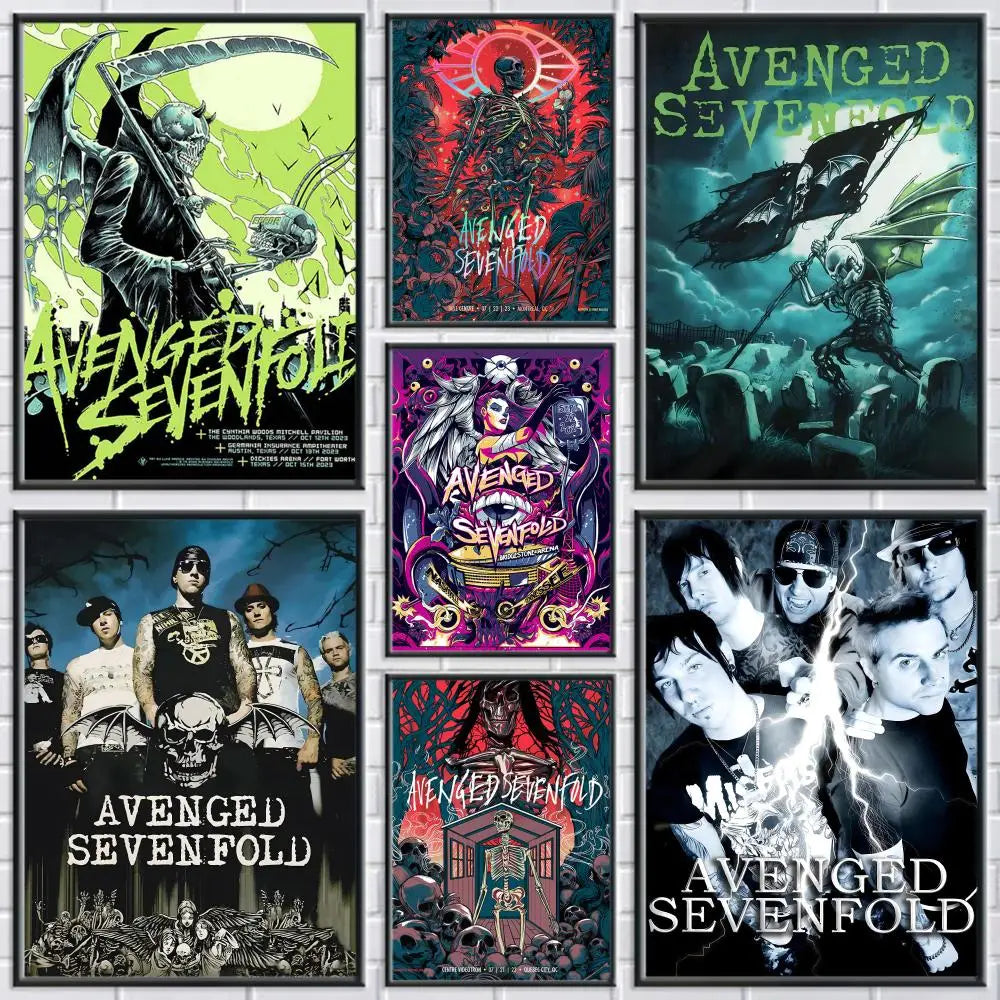 Avenged Sevenfold Canvas Wall Art – Frameless Music Poster Canvas Wall Art Axl
