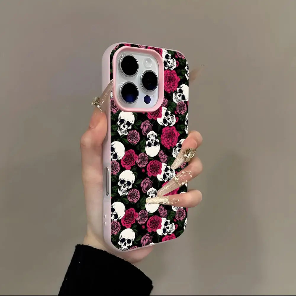 Mexican Catrina Skull 2-in-1 iPhone Case + Card Holder iPhone Phone Case Axl
