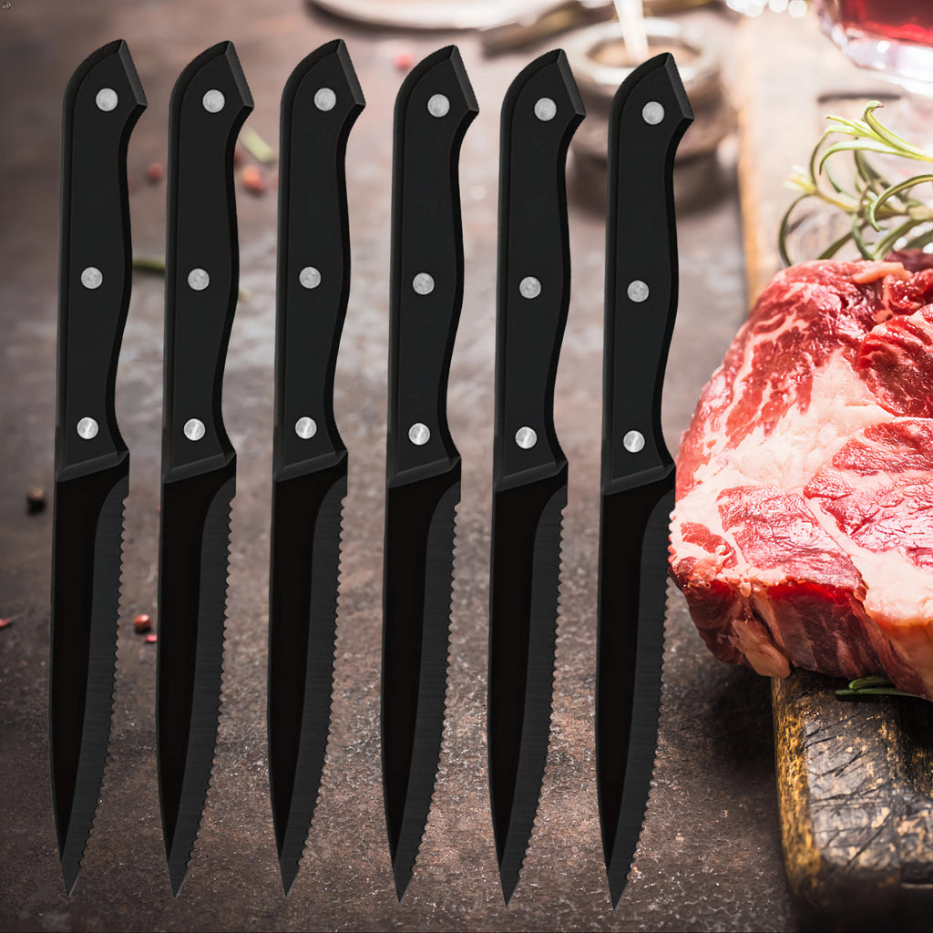 Steak Knives Set 1–12 Pc | Serrated Stainless Steel Dinner Knife Steak Knife Set Axl