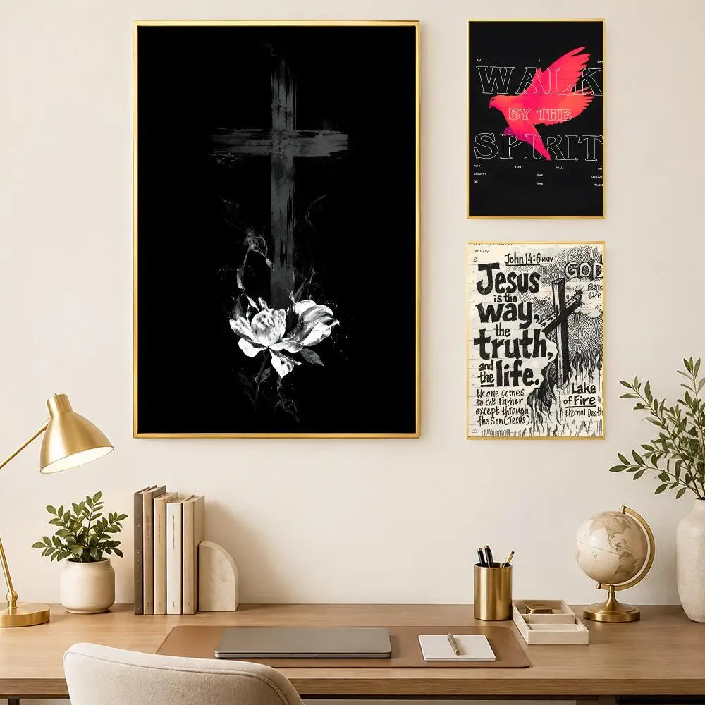Bible Verse Jesus Christ Christian Wall Art Poster | Waterproof Wall Art Poster Axl